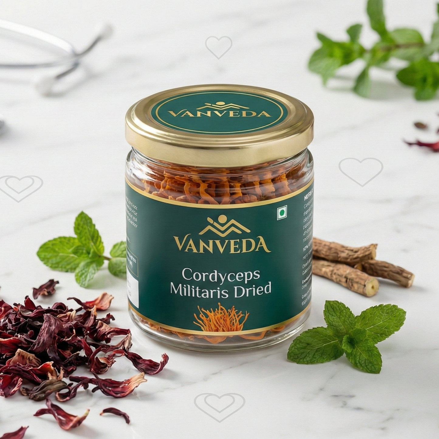 Vanveda Cordyceps Militaris Dried – Premium Whole Fruiting Bodies for Daily Wellness