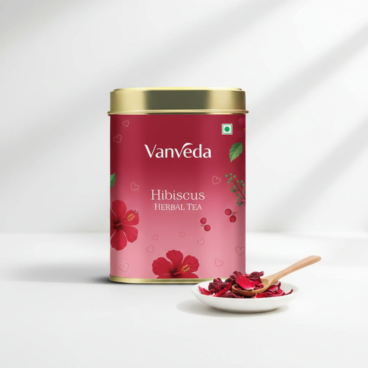 Vanveda Hibiscus Herbal Tea – Caffeine-Free Floral Infusion for Daily Wellness